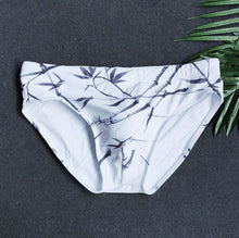 Load image into Gallery viewer, Bamboo Leaves Print Out Swimming Trunks SW128