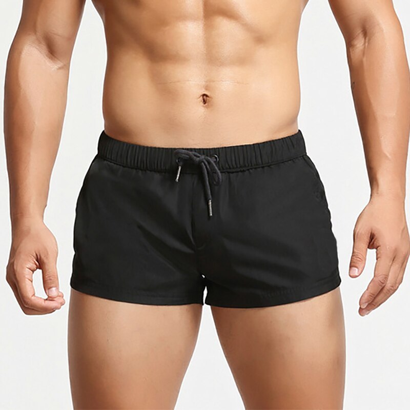 Men Casual Shorts Casual Pocket Mesh Mini Boxer Shorts Summer Sports Gym Fitness Workout Sweatpant Beach Shorts Trunks Briefs GR226