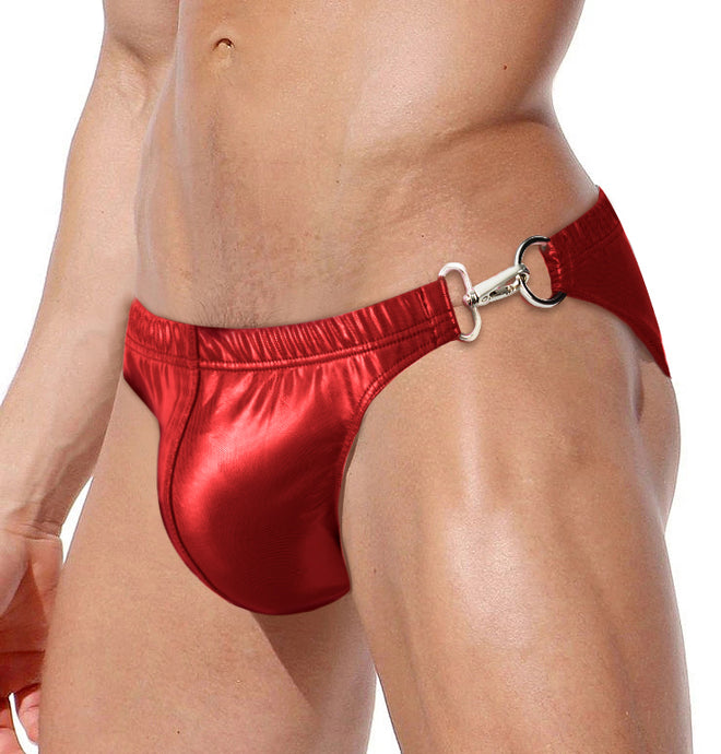 Hook & Ring Sexy Male Swimming Briefs SW139