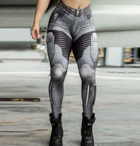 Punk Style Jeans 3D Print Women Sports Leggings GP152