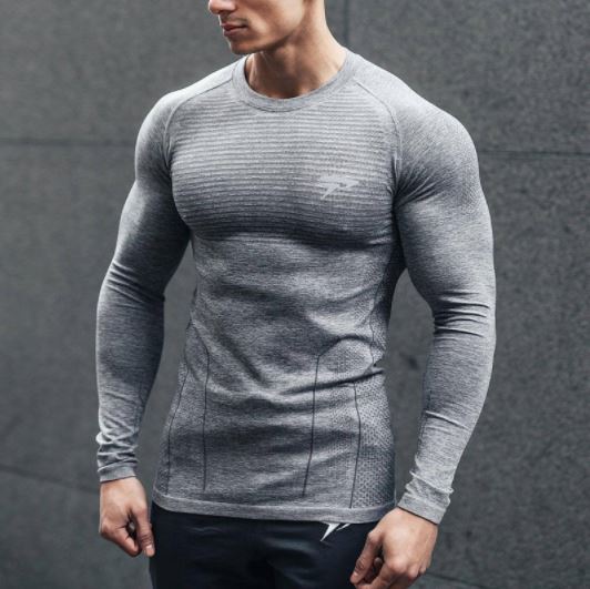 Men's Long Sleeve Gym Sport T-Shirt GR170 – sportsquirrels