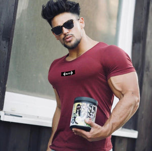 Short Sleeve bodybuilding tight fashion Tshirt GR196