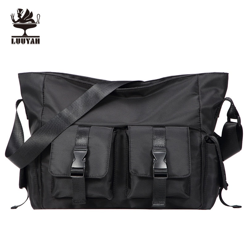 Large Capacity Waterproof Messenger Shoulder Bag Men Casual Crossbody School Bag for Teenage Outdoor Women Black Travel Bags New GB129