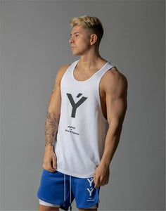 Men Fitness Mesh Vest Sportswear Workout Tank Top GR175